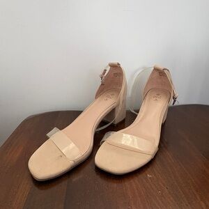 Nude Block Heel Sandals